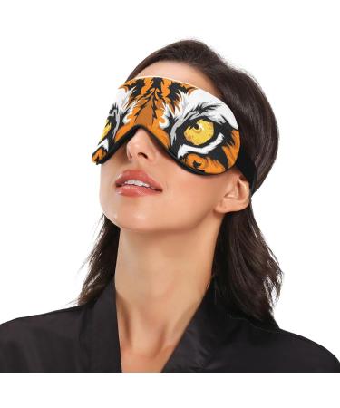 Haskirky Light Blocking Eye Mask - Adjustable for Men and Women - Ideal for Travel, Yoga, Meditation, Deep Sleep - Tiger Eye Mascot - Buy Online on GoSupps.com