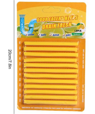 Drain Sticks Drain Unclogging - Drain Cleaner Sticks Drain Clog Remover - Useful Drain Cleaner Sticks for Sink Shower Toilet Kitchen Drains Sink Deodorizer for Lemon - Buy Online on GoSupps.com