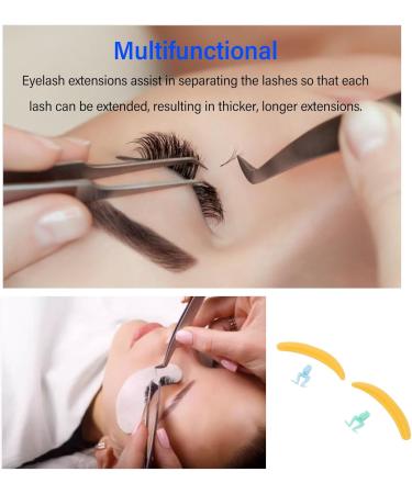 Eyelash Separator Set Sturdy Silicone Pads Reusable Eyelash Separator Tool Easy Grafting and Separating Denser Lashes for Home and Salon Use Yellow - Buy Online on GoSupps.com