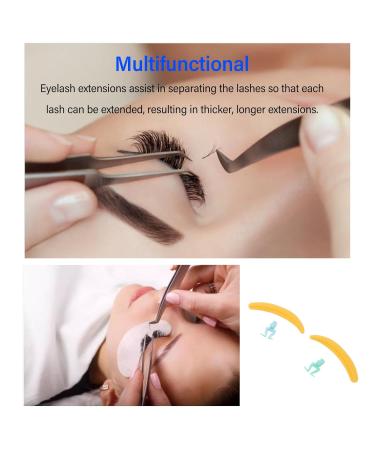 Eyelash Separator Tool - Reusable Yellow Silicone Lash Extension Separator for Beauty Salons - Easy Cleaning & Grafting Aid - Buy Online on GoSupps.com