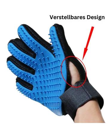 Boumour Fur Care Grooming Glove Set - Animal Hair Remover Brush for Dogs & Cats | Blue 2 Gloves Pet Fur Care - Buy Online on GoSupps.com