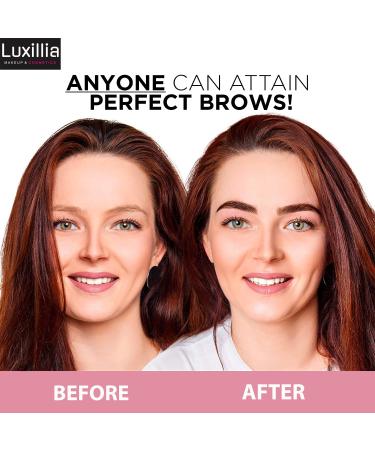 Luxillia Eyebrow Stamp Stencil Kit: Dual-Color, Waterproof, Sweatproof - Blonde + Taupe - Buy Online on GoSupps.com