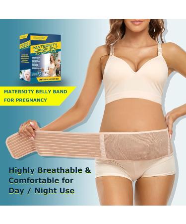 Maternity Belt Pregnancy Belly Band Plus Size Nude - Back Support & Pain Relief - Buy Online on GoSupps.com