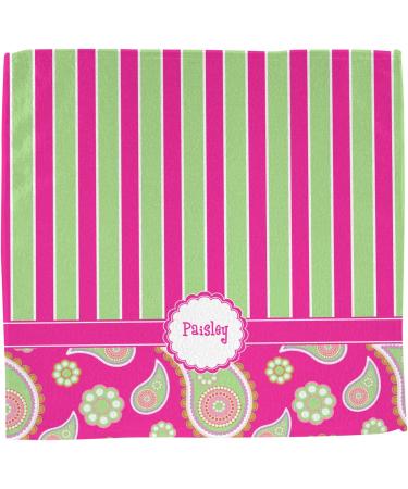 Personalized Pink & Green Paisley Stripes Washcloth | YouCustomizeIt - Custom Gifts for Every Occasion - Buy Online on GoSupps.com