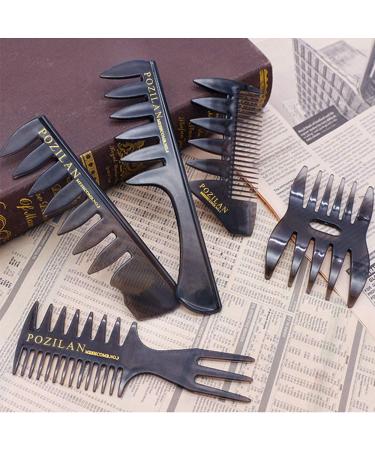 Professional 5 PCS Hair Comb Styling Set with Anti Static Hair Brush - Barber Hairstylist Accessories for Men & Boys - Buy Online on GoSupps.com