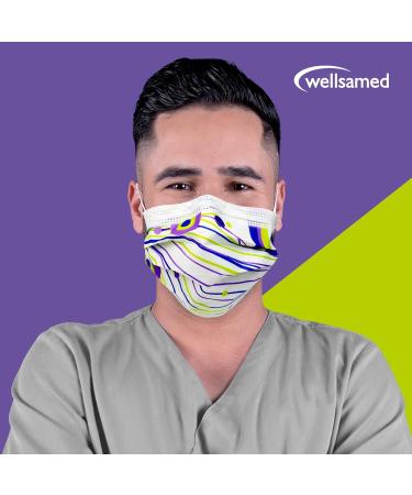 Wellsamed Wellsamask Colour Line - 50 Purple Summer Face Masks with Elastic Bands | International Shipping - Buy Online on GoSupps.com