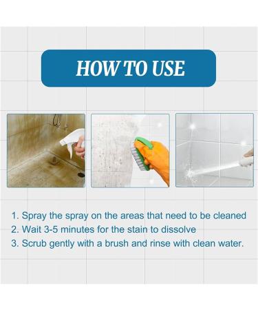 2024 New Tile Grout Cleaner Sprayer Natural Stone Stain Remover Cleaner Multi-Purpose Ceramic Floor Tile Grout Cleaner Kitchen & Bathroom Tile Floor Polishing And Brightening 100ml (1PC) - Buy Online on GoSupps.com