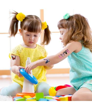 Konsait Kids Butterfly Temporary Tattoos 16 Sheets | Fake Tattoo Stickers for Girls, Children's Birthday Party Favors - Buy Online on GoSupps.com