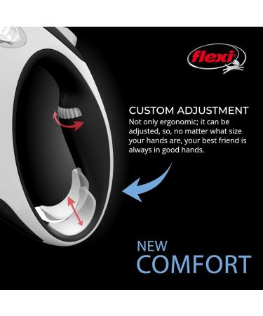 Flexi New Comfort Dog Leash - Ergonomic Durable 16 ft for Dogs up to 60 kg - Black/Gray Size L - Shop Internationally! - Buy Online on GoSupps.com