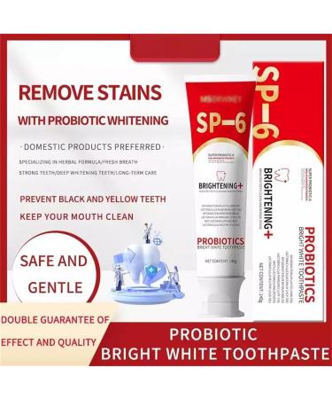 Spokesmany1 Toothpaste Sp-6 Ultra Whitening Toothpaste Spokesmany Toothpaste Sp 6 Probiotic Toothpaste Whitening Sp-6 Toothpaste Oral Health Management Fresh Breath (2pcs) - Buy Online on GoSupps.com