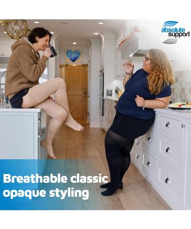 Buy ABSOLUTE SUPPORT Plus Size Thigh High Compression Stockings 20-30mmHg | Opaque Graduated Arthritis & Blood Clots Relief - Beige 3X-Large - Buy Online on GoSupps.com