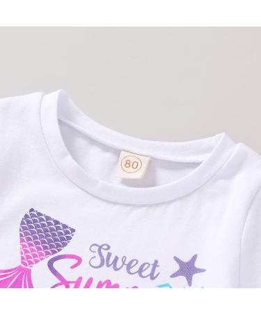 YOUNGER TREE Toddler Girls Watermelon T-shirt + Linen Shorts Set - Mermaid Theme | 4 Years - Buy Online on GoSupps.com