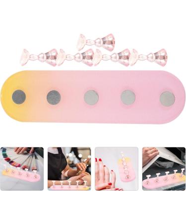 COHEALI 1 Set Nail Practice Holder Acrylic Nail Art Display Stand Magnetic Fake Nail Holder Training Nail Stands Nail Art Holder Rack Nail Tips Practice Rack Plastic Cosmetic Fixture Pink Yellow - Buy Online on GoSupps.com