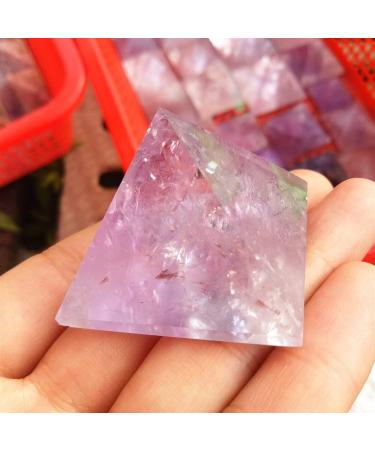 Crystal Rough 1 pcs 4.5cm Natural Amethyst Crystal Pyramid Purple Gemstone Pyramid Quartz Stone Obelisk Point Lucky Mascot
