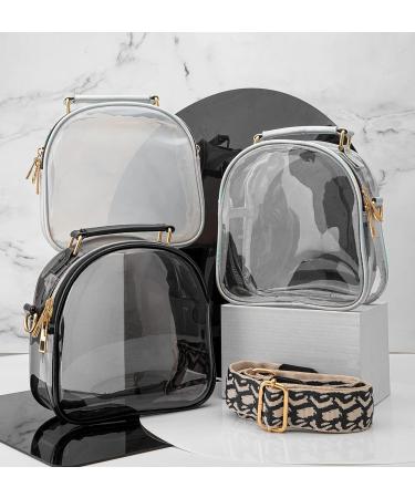 UEOE Clear Stadium Approved Crossbody Purse for Women - Transparent Black with 2 Shoulder Straps - Buy Online on GoSupps.com