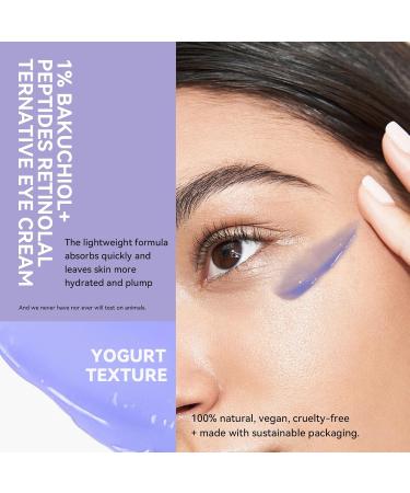 Bakuchiol Retinol Alternative Eye Cream | Dark Circles Puffiness & Fine Lines | Plant-Based Peptide Treatment - Buy Online on GoSupps.com