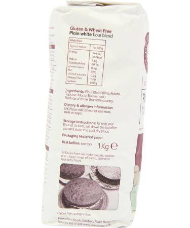 Doves Farm | Fine Plain White Flour | 2 x 1kg - Buy Online on GoSupps.com