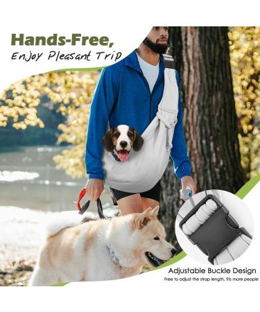 Pawaboo Dog Carrier Bag - Portable Pet Shoulder Bag for Small Dogs & Cats (Up to 12lbs) - Adjustable Strap Travel Friendly - Gray - Buy Online on GoSupps.com