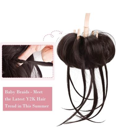 REECHO Super Long Messy Bun Hair Piece in Dark Chocolate Brown - Curly Wavy Updo Hair Extension for Women | Elastic Hair Band Scrunchie Accessory - Buy Online on GoSupps.com