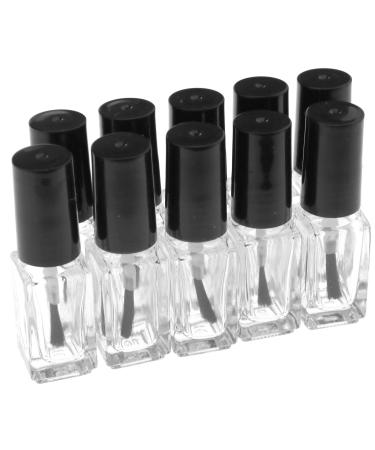 10 Empty Square Glass Nail Polish/Nail Varnish/Nail Art Bottle - Buy Online on GoSupps.com