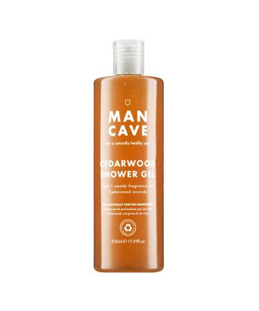 ManCave Cedarwood Shower Gel 500ml for Men Fresh & Wood Aroma Natural Formulation Sulphate and Paraben Free Vegan Friendly Tube made from Recycled Plastics Made in England 500 ml (Pack of 1) Cedarwood Shower Gel