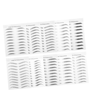 NOLITOY 20 sheets Temporary Hair-like Eyebrow Eyebrows Stickers Brow False Waterproof D Tattoos Imitation 21.5X14cmx2pcs Blackx2pcs