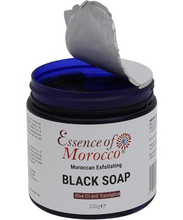 ESSENCE OF MOROCCO Moroccan Exfoliating Kessa Glove Scrubbing Mitt with Natural Eucalyptus Olive Oil Exfoliation Black Soap Spa Scrub Savon Noir 200g / 7 OZ Beldi Hammam Spa Pack - Buy Online on GoSupps.com