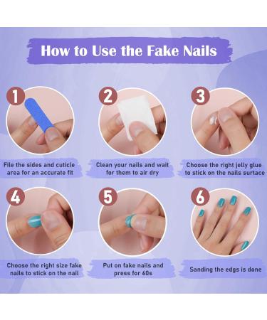 Shop Jofay Fashion Press On Nails - Short Acrylic Glue On Nails 24PCS Wine Red Kit Perfect Fit in 12 Sizes - Buy Online on GoSupps.com