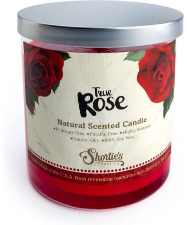 True Rose Scented Natural Soy Candle - 100% Soy Clean Burning Phthalate & Paraben Free Essential Fragrance Oils - 9 Oz - International Shipping Available - Buy Online on GoSupps.com