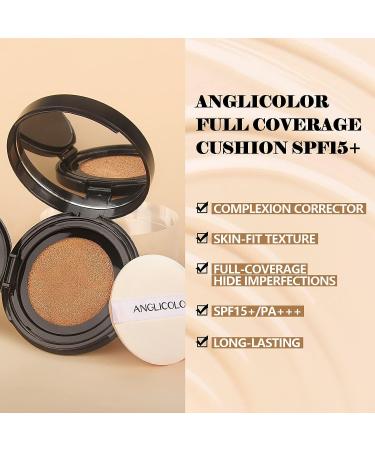 Anglicolor Cushion Foundation - Full Coverage Concealer for Blemishes - Matte Finish Makeup Base for Sensitive Skin - 0.25fl.oz (04 Beige) - Buy Online on GoSupps.com