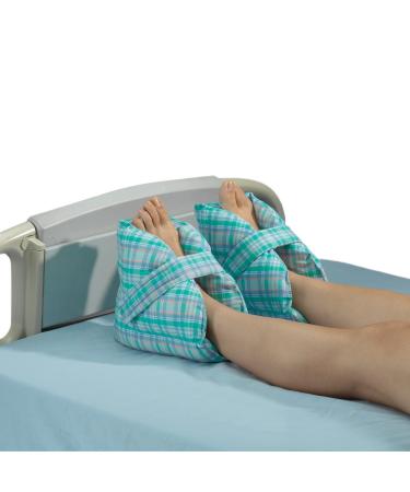 TIDI Posey Heel Pillows One Size Fits Most Polyester/Cotton Pastel Plaid Qty: 1 Pair of Quilted Heel Pillows Per Package Heel Off-Loading Devices Heel Pressure Injuries Home Care (6115)