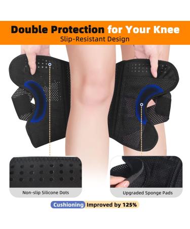 ihuan Knee Braces - Open Patella Compression Sleeve for Meniscus Tear, MCL, ACL, Arthritis - Adjustable Straps for Knee Pain Relief - Black, Medium - Buy Online on GoSupps.com