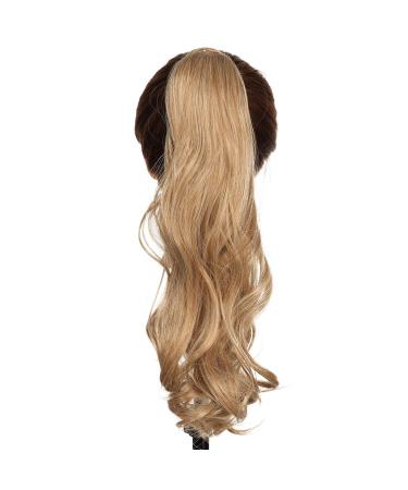 Sego 43cm Wavy Ponytail Hair Extension - Hell Ash Brown & Bleach Blonde Mix | Synthetic Hair Piece for Women - Buy Online on GoSupps.com