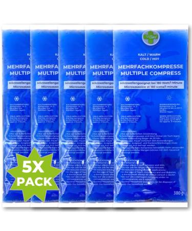 Lisacare cold warm compress large - 5x cooling pads large 29x12cm - cooling pack - Children's cooling pads gel - Immediately cooling pack for insect bites bruises & other injuries (large) 5x large -big