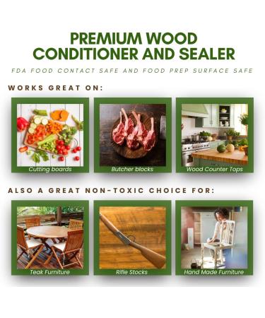Wood Master's Secret 3-in-1 Cutting Board Oil, Conditioner & Sealer - Food Contact Safe | Restores, Conditions & Protects | Lasts Up To 3 Years | Zero Toxic Mineral Oil | 8 oz - Buy Online on GoSupps.com