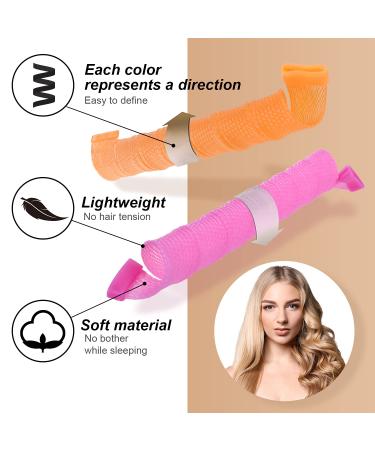 40pcs Spiral Hair Curlers for Long Hair | No Heat Curlers 22inch | Magic Curls Rollers with Styling Hooks | Heatless Styling Kit - Buy Online on GoSupps.com