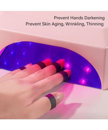 Gel Nail Lamp Protective Gloves with Anti-Blackening Band to Prevent Hands from Darkening Fingerless for Drying Nails  - Buy Online on GoSupps.com
