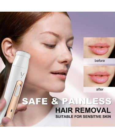 Rechargeable 4 in 1 Face Razors for Women - Facial Hair Removal & Eyebrow Trimmer - Painless Bikini Shaver for Body and Peach Fuzz - Waterproof Plum - Buy Online on GoSupps.com