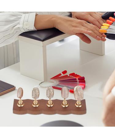 Baluue 1 Set Wooden Press on Nails Stand Painting Nails Holder False Nails Display Stand Magnetic Aurora Nail Holder with Base for Nail Salon False Nails Accessories - Buy Online on GoSupps.com
