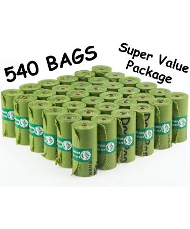 540 Count Greener Walker Biodegradable Poop Bags for Dogs - Extra Thick, Leak Proof, Green - Buy Online on GoSupps.com