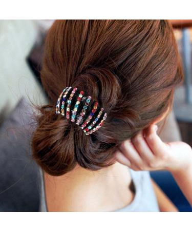 Ponytail Holder Rhinestone Bird Nest Expandable Birds Nest Shaped Hair Clips | Hair Accessory Rhinestone Bun Wrap Bird Nest Hairs Clip Hair Tail Holder For Women Girls Hersil Colorful - Buy Online on GoSupps.com