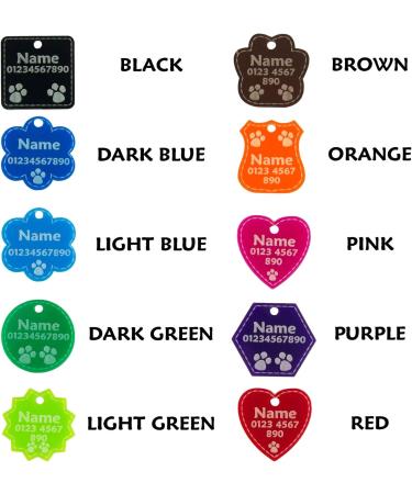 Personalised Cat Dog Tags Pet ID Engraved Acrylic Plastic Acrylic tags - Buy Online on GoSupps.com