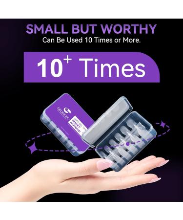 Gelike EC Short Almond Nail Tips - 120 Pieces | Pre-Polished PMMA Resin Artificial Nails | 12 Sizes for Women & Salons - Buy Online on GoSupps.com