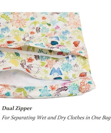 FenFang Wet Dry Cloth Diaper Bag | Daycare Nappy Organizer | Waterproof Reusable Storage Bag (Yellow) - Buy Online on GoSupps.com