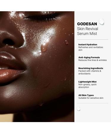 Skin Revival Serum Mist 1.35fl oz | Hydrating Facial Mist for Glowy Skin | Vegan & Makeup Setting | All Skin Types - Buy Online on GoSupps.com