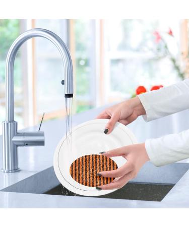 3-Pack Cleaning Kitchen Sponges Oval Black Orange Stripes Kitchen Cellulose Dishwashing Wood Pulp Cotton - Buy Online on GoSupps.com