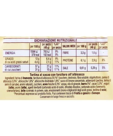  Italian Gourmet E.R. Mulino Bianco Cocoa Tartlets with Apricot Filling 288g Each pack contains 6 x 48g cakes + 400g Italian Gourmet Polpa di Pomodoro Box - Buy Online on GoSupps.com