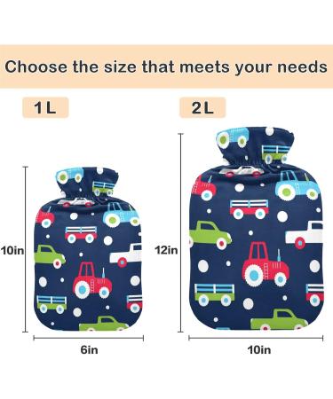 Naanle 1L Transparent Hot Water Bottle - Truck Design for Pain Relief & Warmth | Bed Hand & Foot Therapy - Buy Online on GoSupps.com