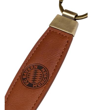 FC Bayern Munich Brown Leather Keyring | Official Merchandise | International Shipping Available - Buy Online on GoSupps.com