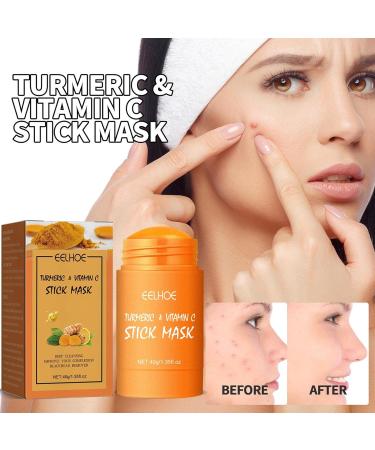 Blackhead Remover 135 Oz Cleanse Purifying Turmeric Clay Face Mud Masque Black Head Remover for Women Men Facial Care Products Qihuyi - Buy Online on GoSupps.com